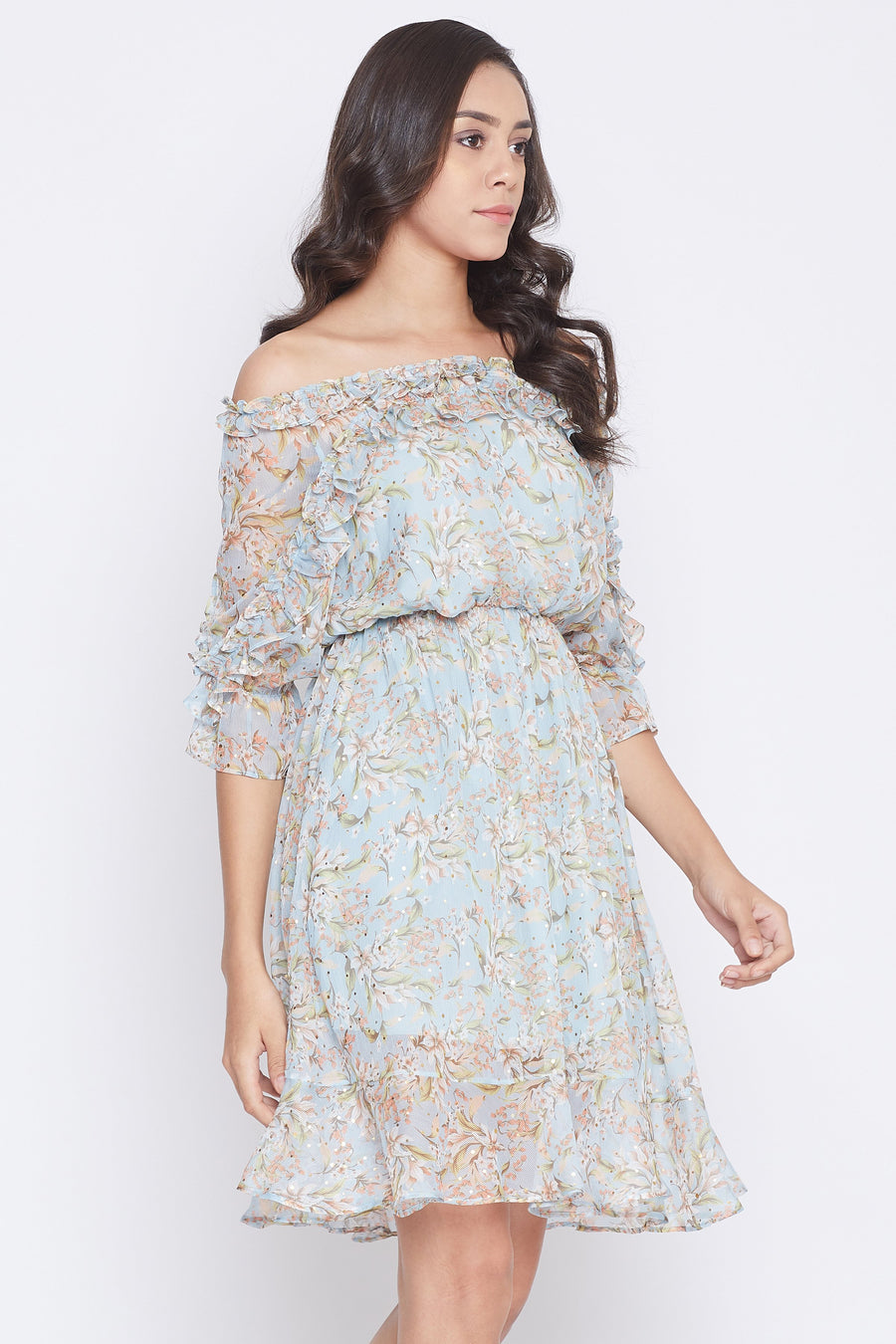 Madame Blue Color Dress For Women | Buy ...